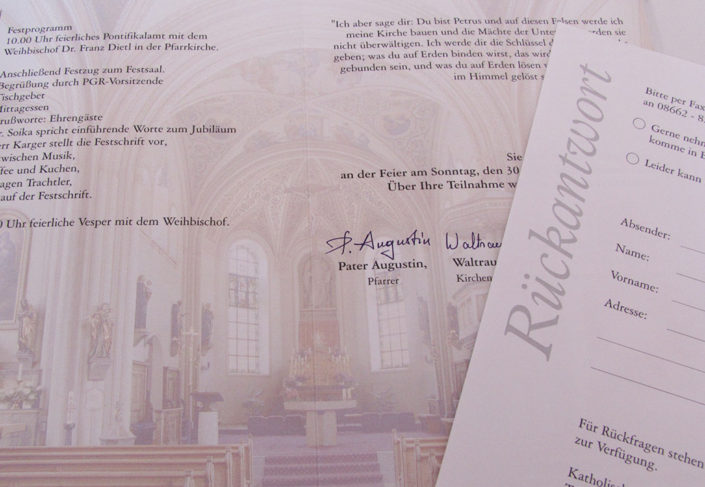 Pfarrei Bergen Persönliche Einladung 500-Jahr-Feier
